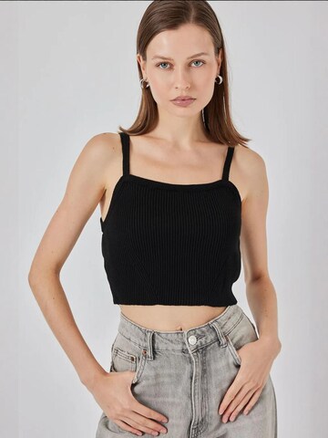 Bigdart - Top 'Crop Top' em preto: frente