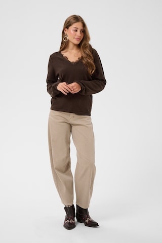 Pull-over 'Anva' Cream en marron