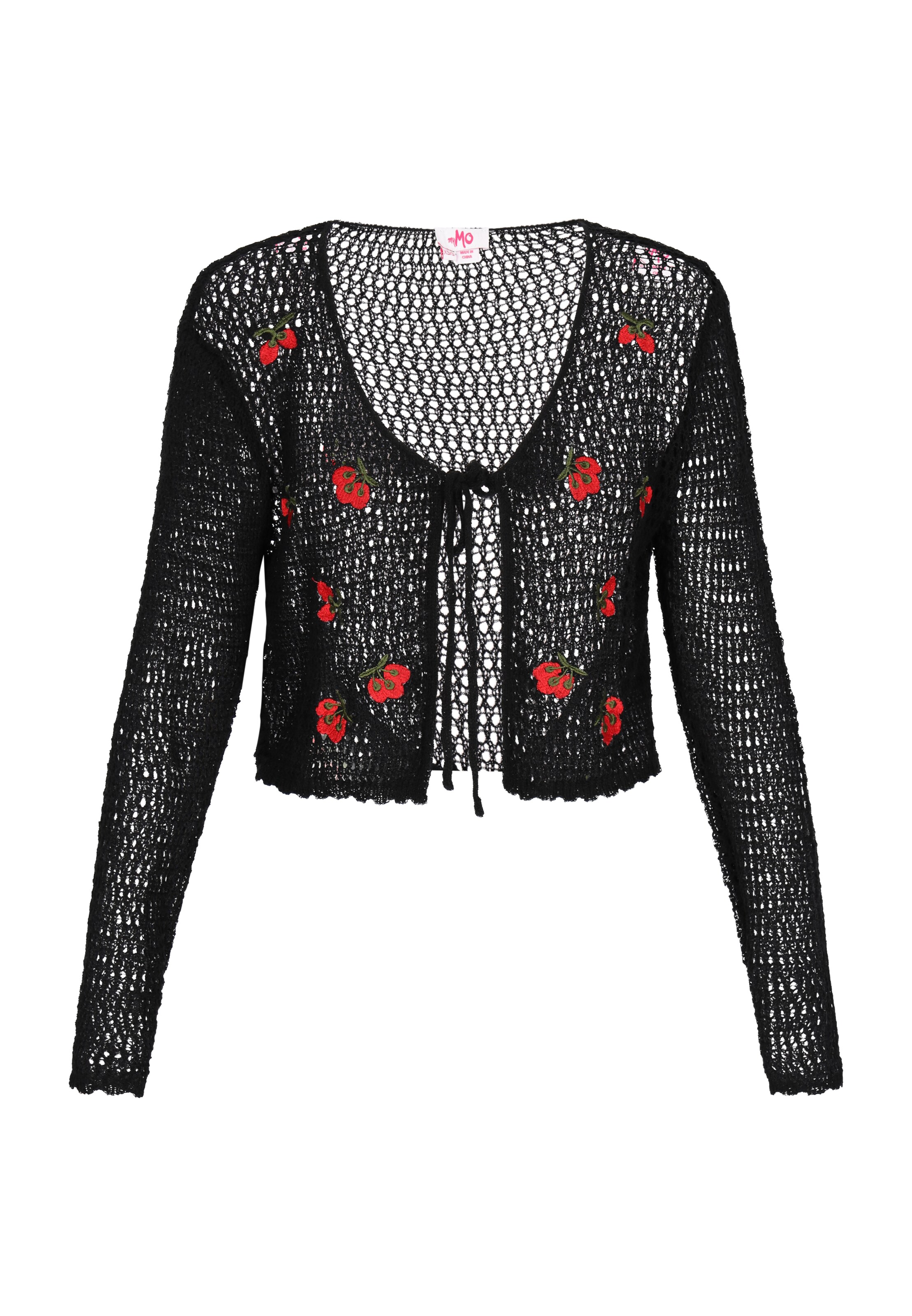 MYMO Kofta 'Comfy' i oliv / röd / svart, Produktvy