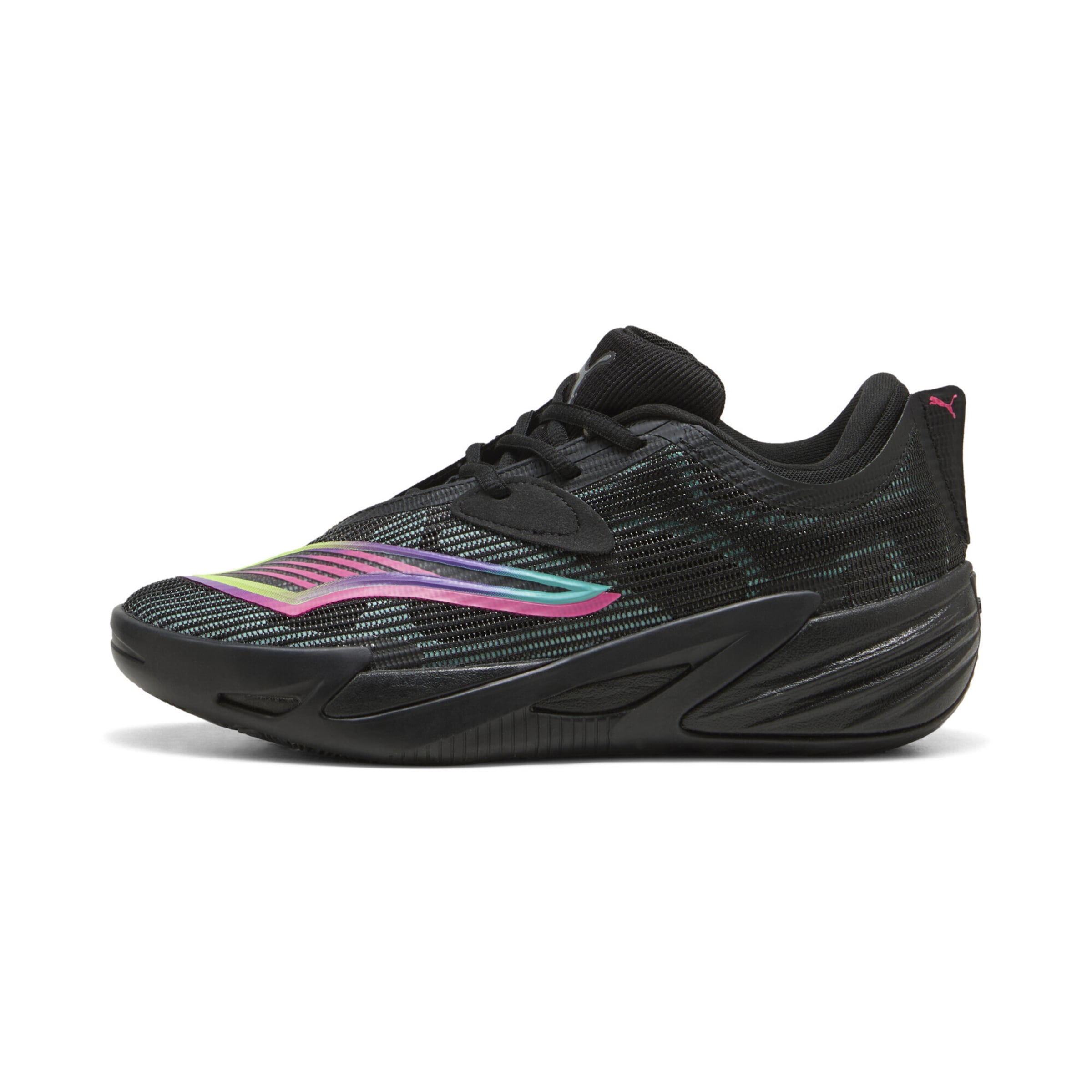 PUMA Sportschuh 'All-Pro Nitro 2' in 44 in neonblau / neongelb / neonpink / schwarz, Produktansicht