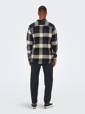 Only & Sons - Ajuste estrecho Camisa 'Gudmund' en negro