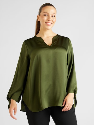 Michael Kors Plus Blouse in Green: front