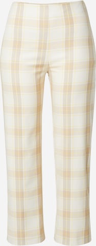 Pimkie Regular Broek 'PACHECK' in Beige: voorkant