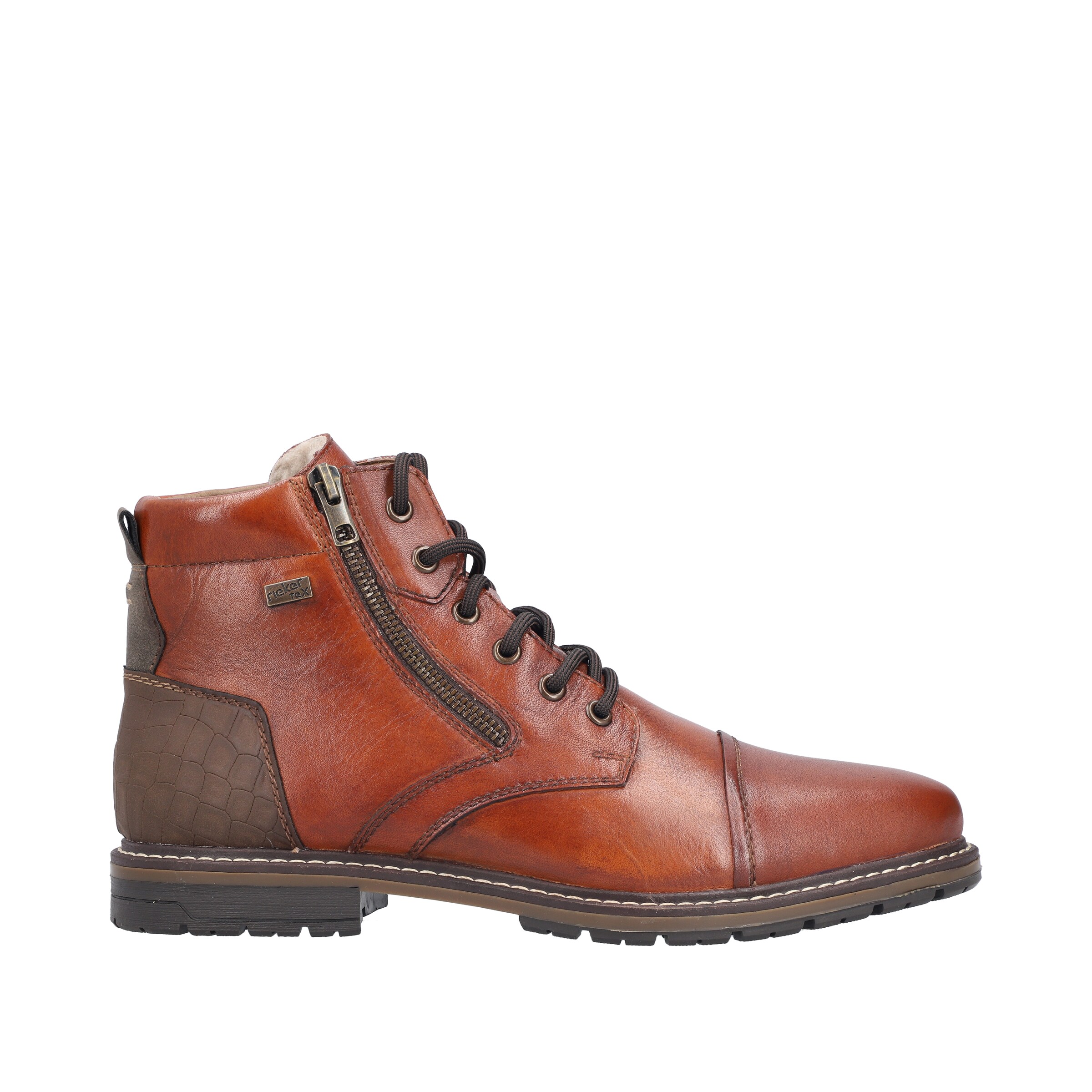 Bottes à lacets Rieker en marron