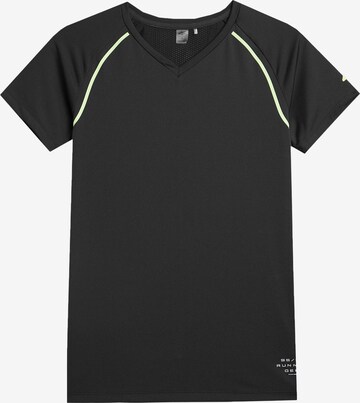 4F - Camiseta funcional en negro: frente