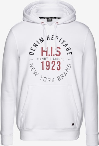 H.I.S Sweatshirt in White: front