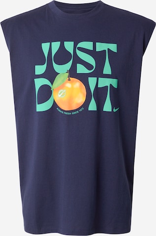 Nike Sportswear Koszulka 'SLVLS ORANGE' w kolorze niebieski: przód