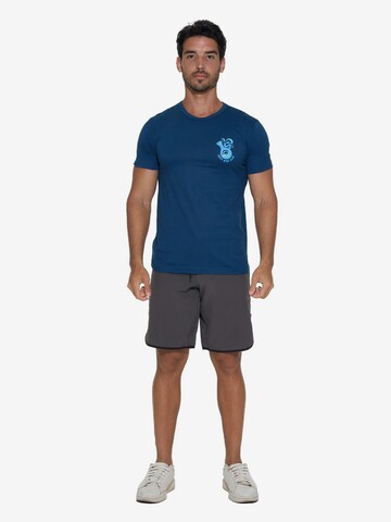 69Slam - Camiseta en azul: frente