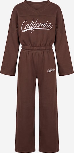 studioselect Jogginganzug 'Insa' in S in schoko / weiß, Produktansicht