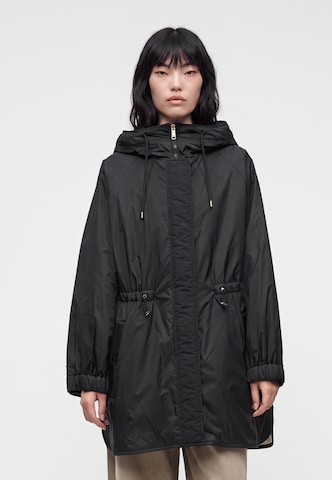 Weekend Max Mara Ανοιξιάτικο ή φθινοπωρινό παρκά 'WKDALCAMO' σε μαύρο: μπροστά
