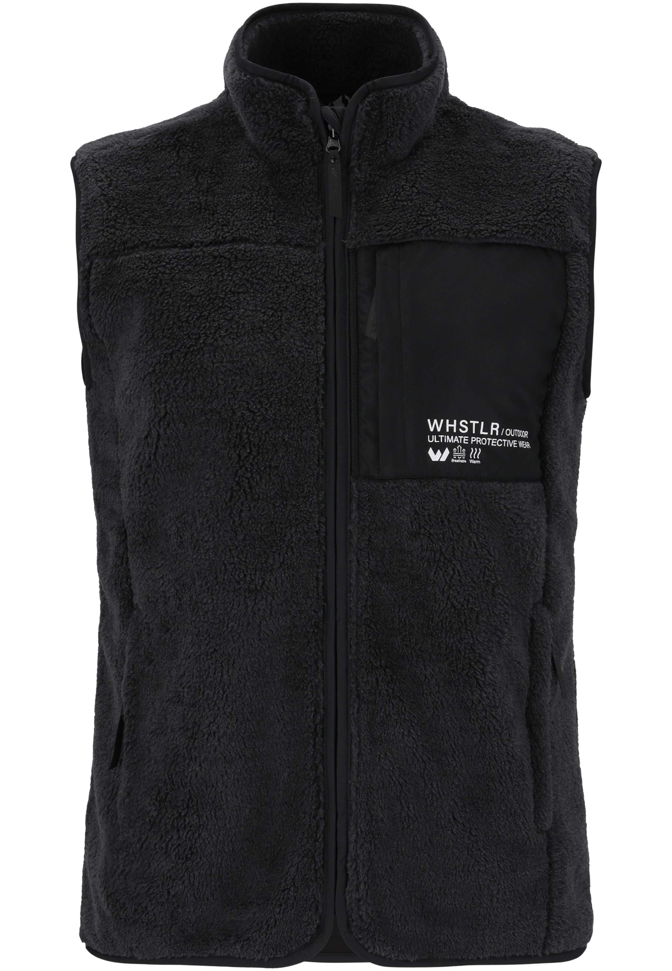 Whistler Fleeceweste 'Sprocket' in Schwarz: Vorderseite