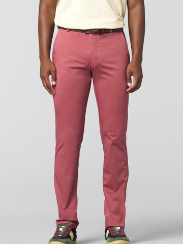 MEYER Regular Chino in Rood: voorkant