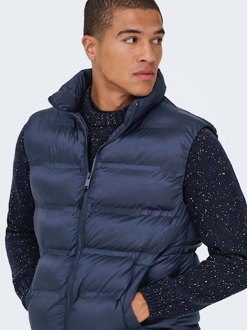 Only & Sons Vest 'ONSUNION' in Blue