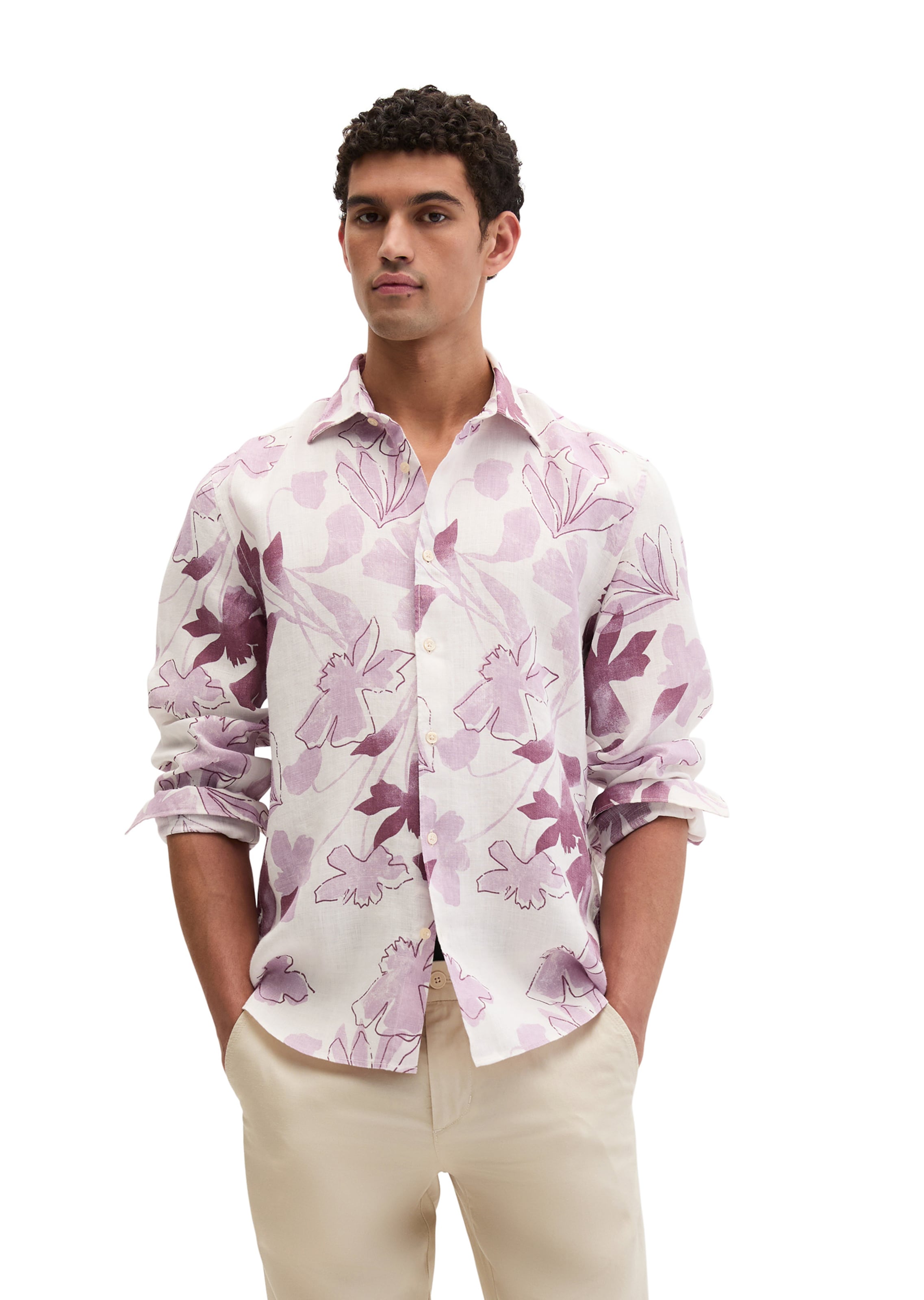 Marc O'Polo Regular fit Button Up Shirt in Red: front