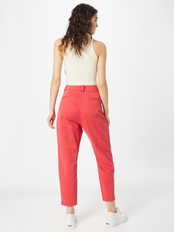 ESPRIT Regular Pleat-Front Pants in Red