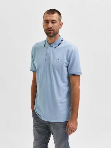 SELECTED HOMME T-shirt 'Aze' i blå: framsida