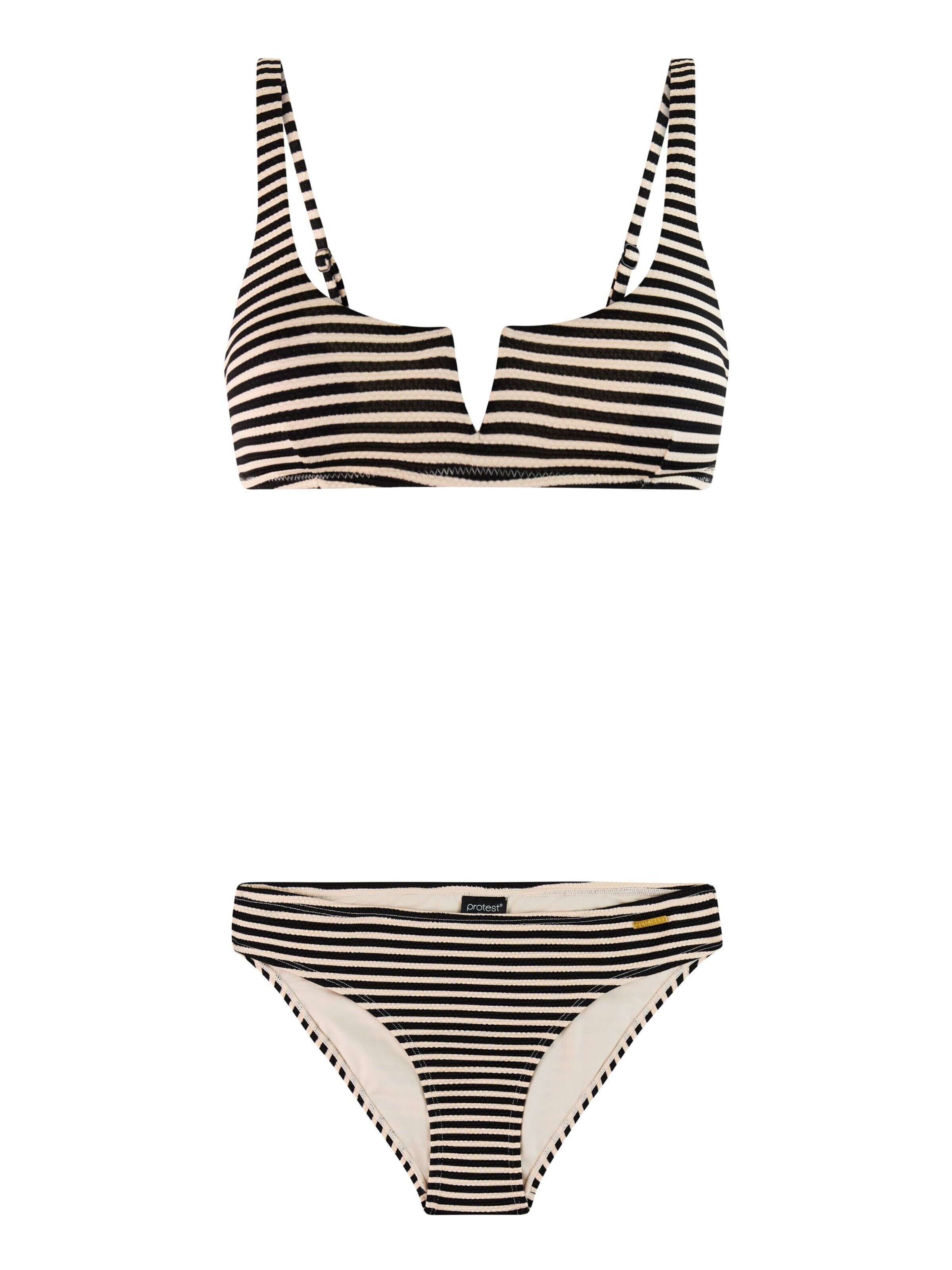PROTEST Bandeau Bikini 'PRTBurst' in Wit: voorkant
