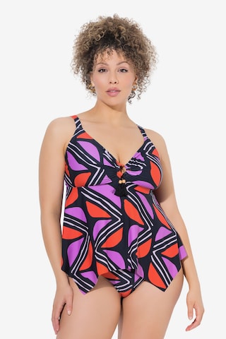 Ulla Popken T-Shirt Tankini 'Judith' värissä musta: etupuoli