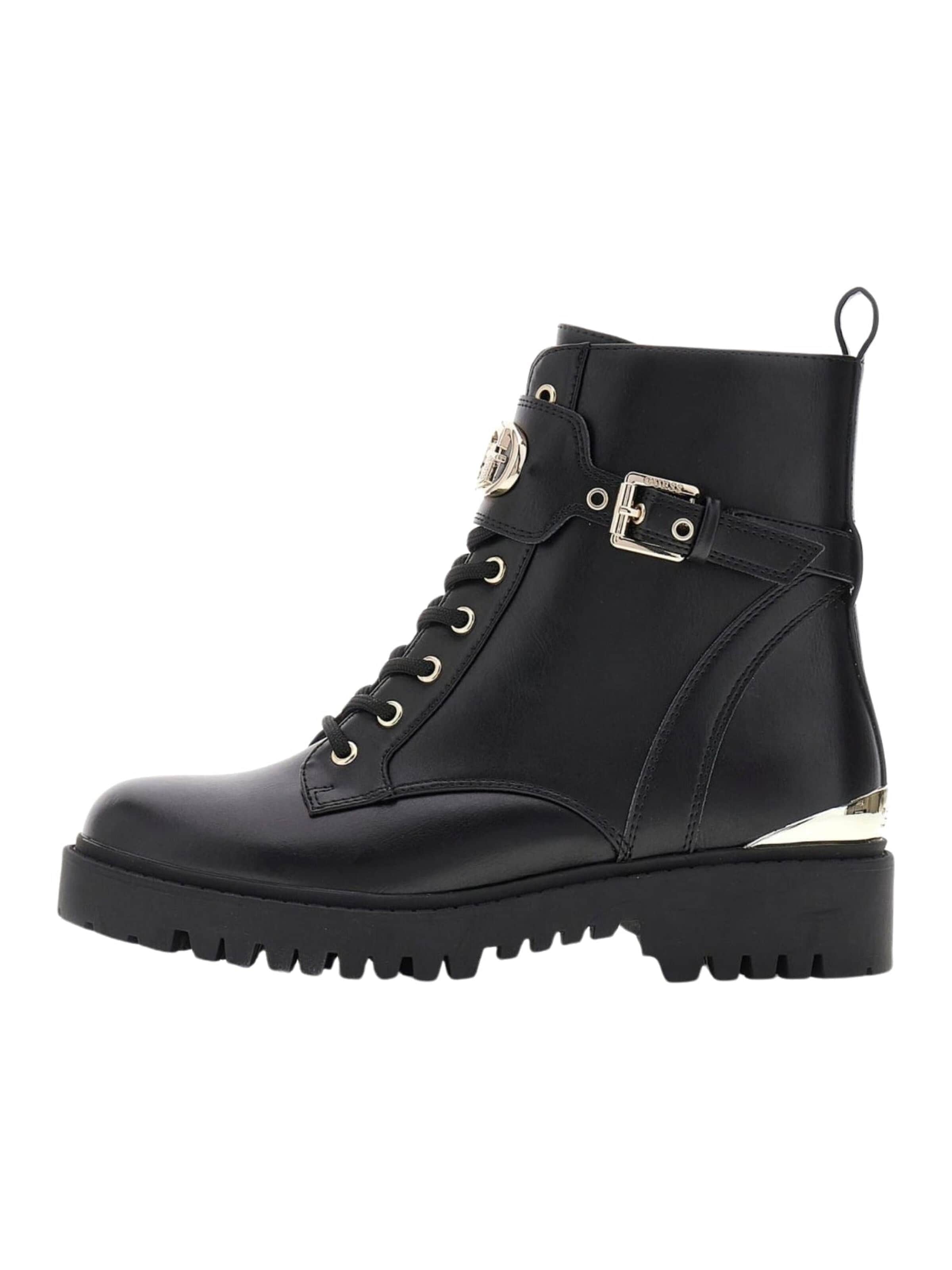 Stivaletto stringato 'Guess anfibio Olanna' di GUESS in nero: frontale