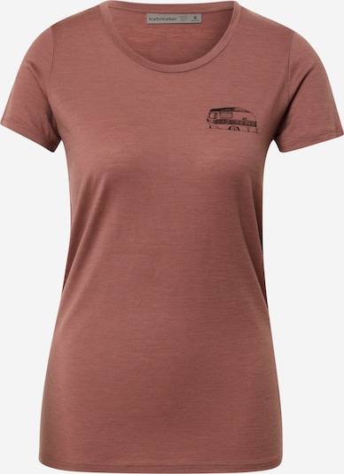 ICEBREAKER Performance shirt 'THE GOOD LIFE' in Dark red / Black, Item view