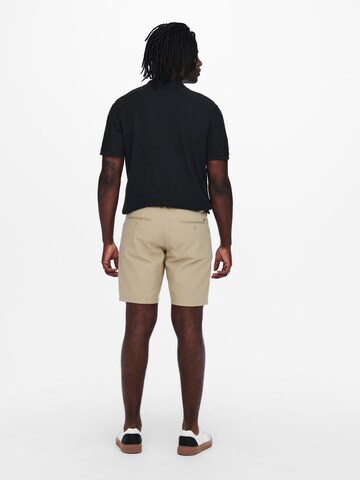 Only & Sons Regular Shorts 'Leo' in Beige