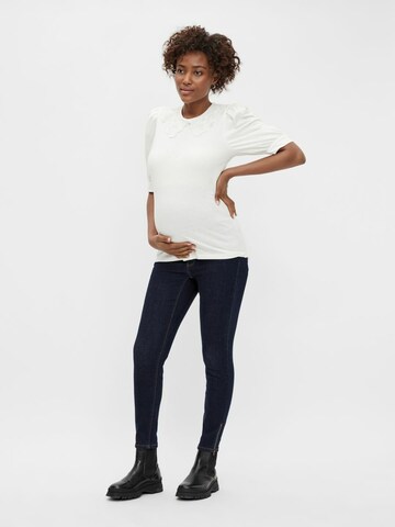 MAMALICIOUS Slimfit Jeans in Blau