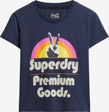 T-shirt Superdry en bleu : devant