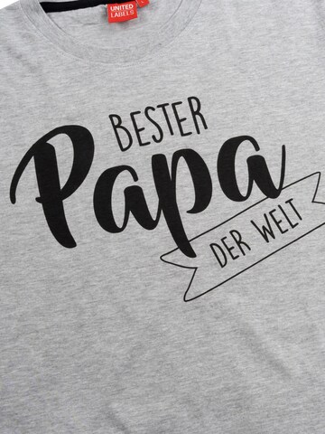United Labels Shirt 'Bester Papa der Welt - Vatertag'‌‌‌ in Grau