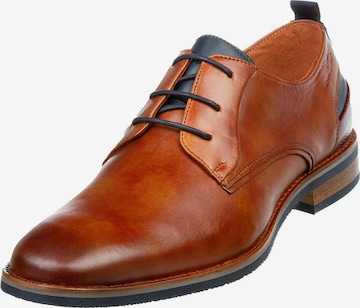 VANLIER Lace-Up Shoes 'Amalfi' in Brown: front
