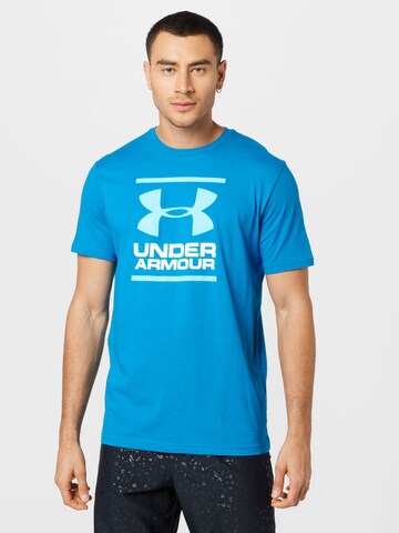 UNDER ARMOUR Performance shirt 'Foundation' in Blue: front