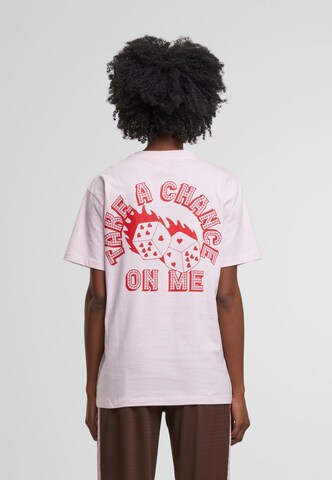 Maglietta 'Signature' di Karl Kani in rosa: frontale