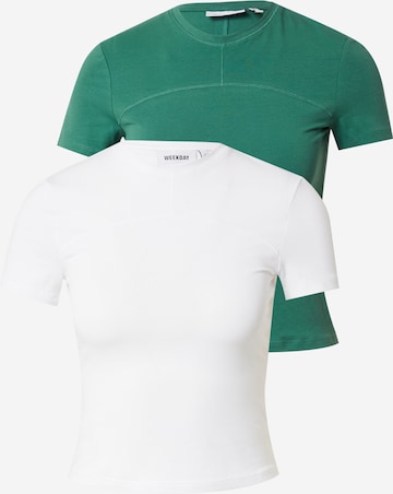 WEEKDAY Shirt in Groen: voorkant