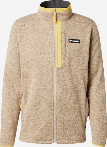 COLUMBIA Sports sweat jacket 'Sweater Weather' in Brown: front