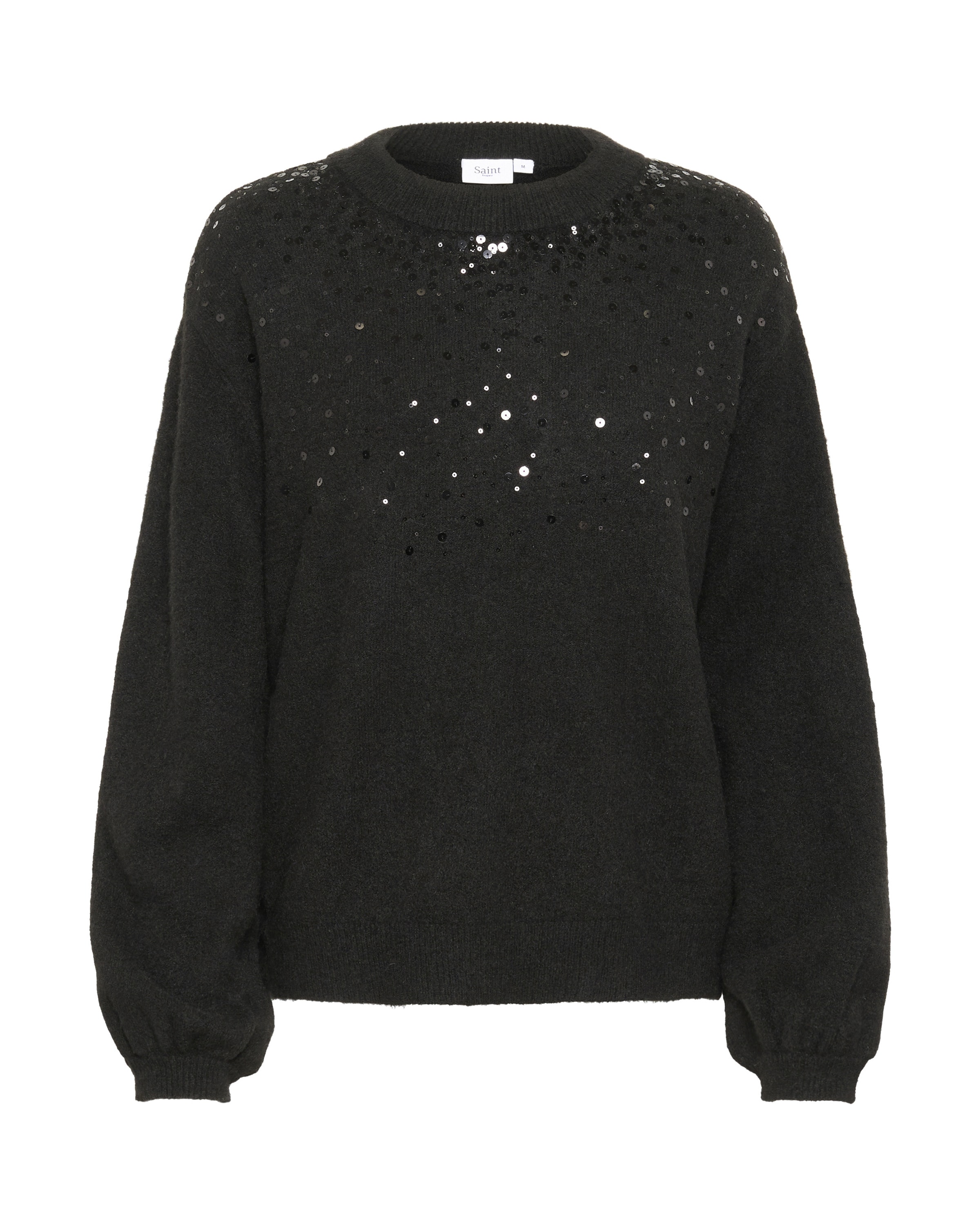 SAINT TROPEZ Tröja 'SZ Barbel' i svart: framsida