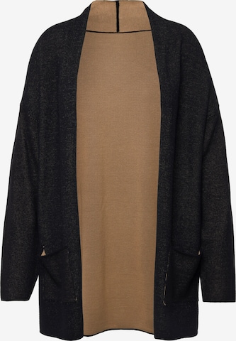 Ulla Popken Knit Cardigan in Black: front