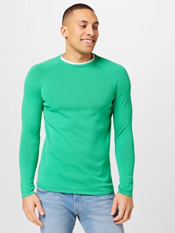 TOM TAILOR DENIM Sweater in Green: front