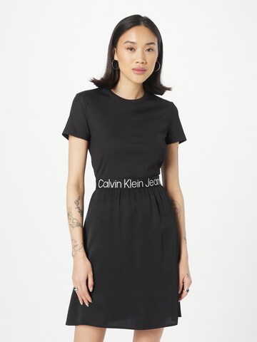 Calvin Klein Jeans - Vestido en negro: frente