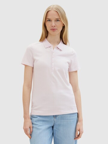 TOM TAILOR Poloshirt in Pink: predná strana