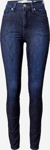 Yellow Blue Denim Skinny Jeans 'Susan' i blå: framsida