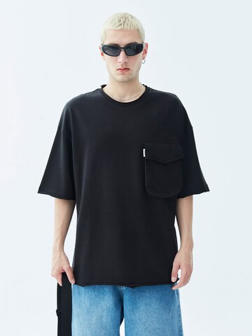 T-Shirt 'Euless' VAMOS CLO en noir : devant