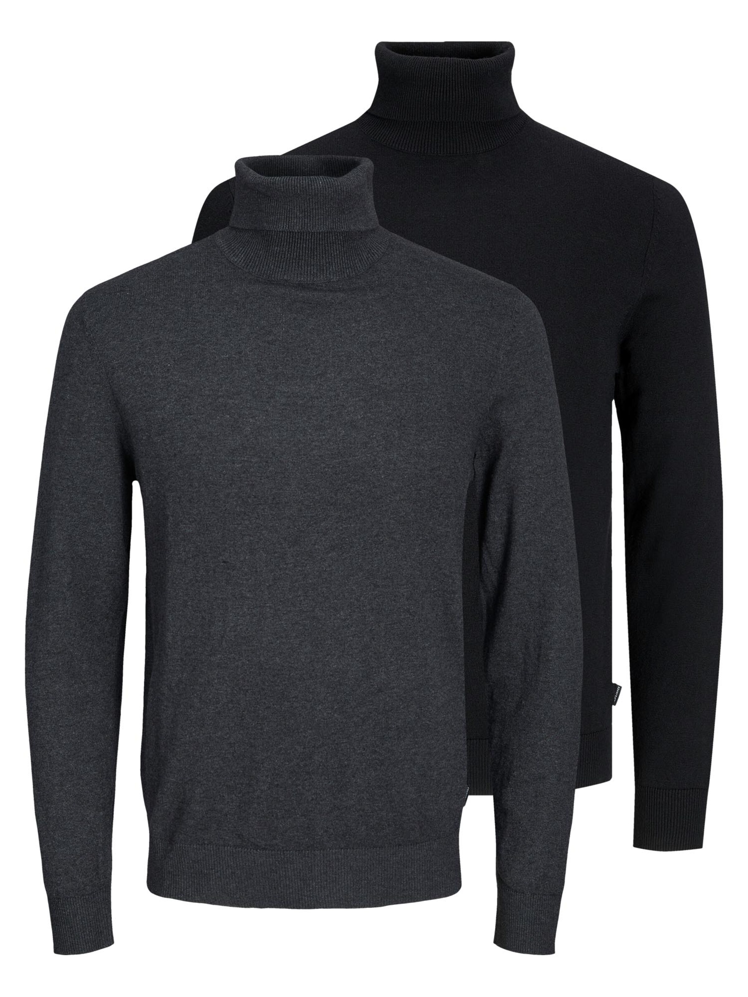 JACK & JONES Sweater 'Emil Knit' in Black: front