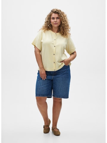 Cardigan 'Cavista' Zizzi en jaune