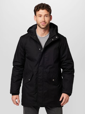 !Solid Winter Jacket in Black: front