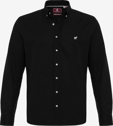Regular fit Camicia di Williot in nero: frontale