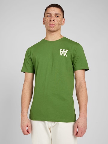 WOOD WOOD T-shirt 'Ace AA' i grön: framsida