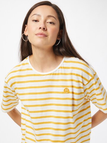 T-shirt KnowledgeCotton Apparel en jaune