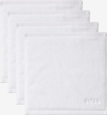 BOSS Washcloth 'PLAIN' in White: front