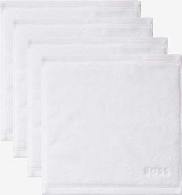 BOSS Washcloth 'PLAIN' in White: front