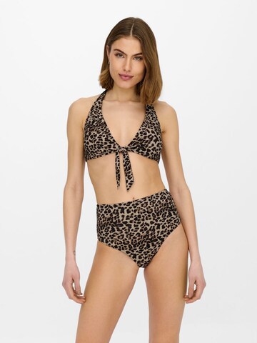 ONLY Triangel Bikini in Beige: voorkant