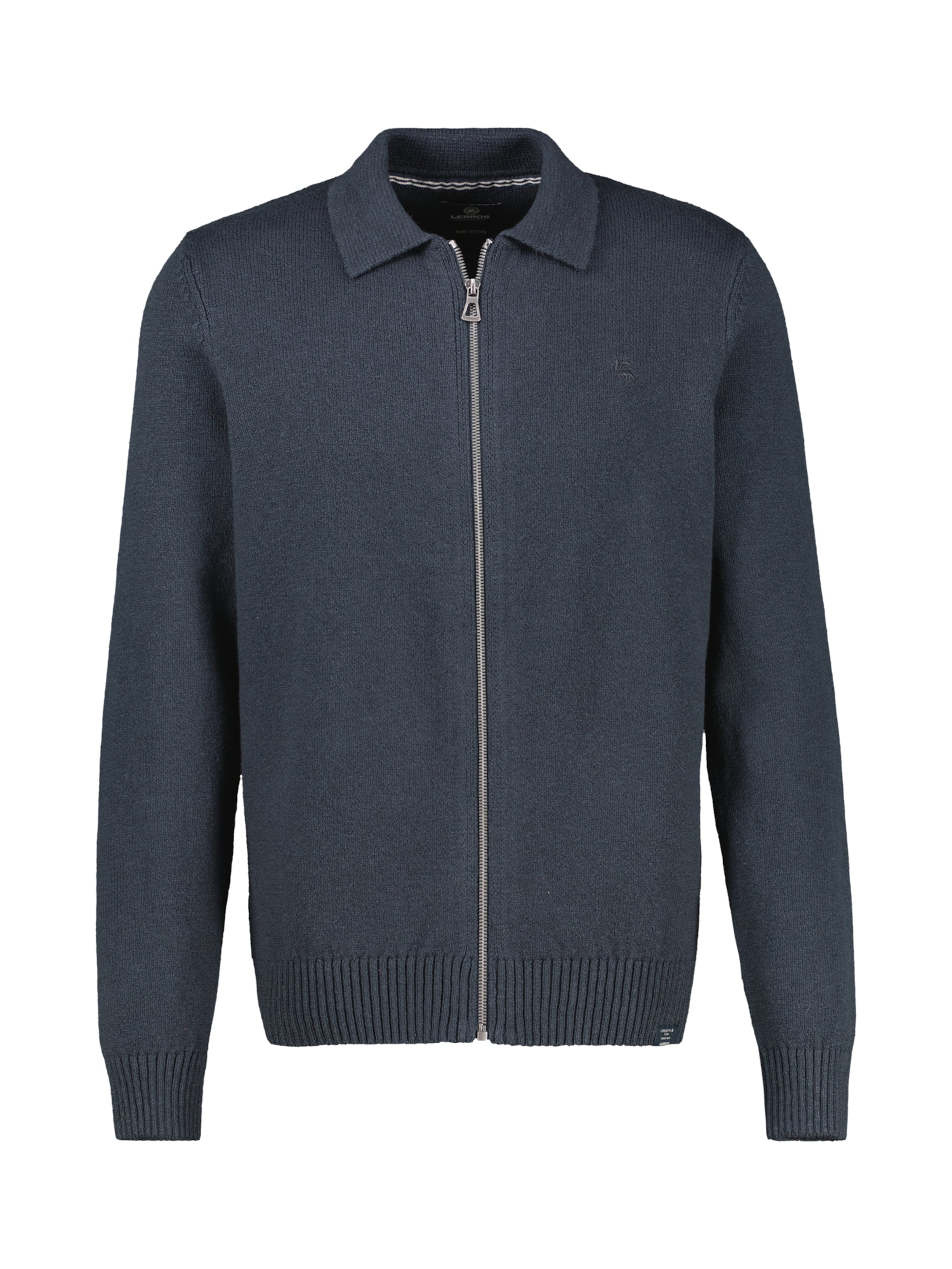 LERROS Gebreid vest in Blauw: voorkant